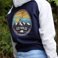 Personalised Go Wild And Explore Varsity Hoodie