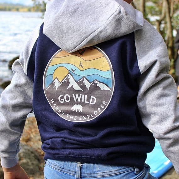 Personalised Go Wild And Explore Varsity Hoodie
