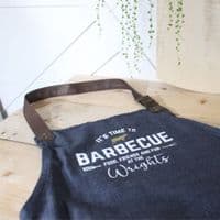 Personalised 'It's Time To Barbeque' Adult Apron