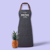 Personalised 'It's Time To Make Pizza' Adult Apron