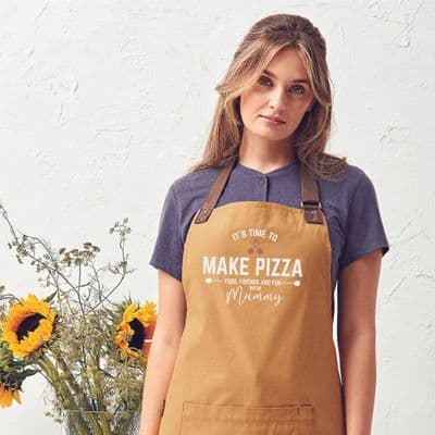 Personalised 'It's Time To Make Pizza' Adult Apron