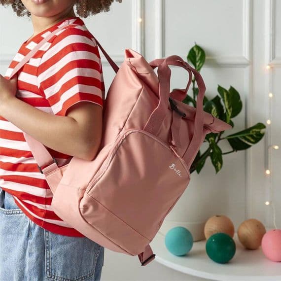 Personalised Kids Sustainable Roll Top Backpack