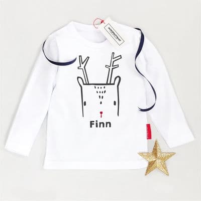 Personalised Nordic Deer Christmas T Shirt
