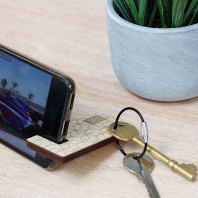Personalised Phone Stand Key Ring