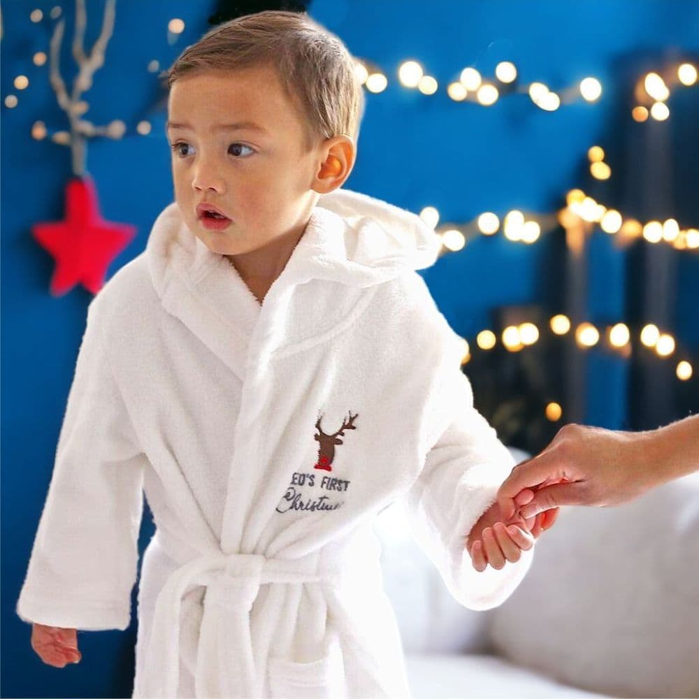 Personalised Rudolf Baby Dressing Gown