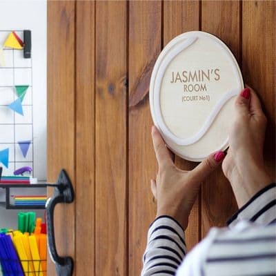 Personalised Tennis Door Hanger