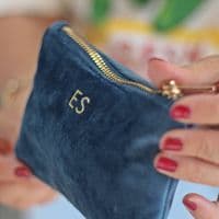 Personalised Velvet Sustainable Make Up Bag