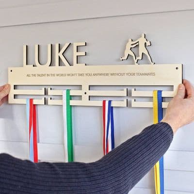 Rugby Personalised Medal Hanger