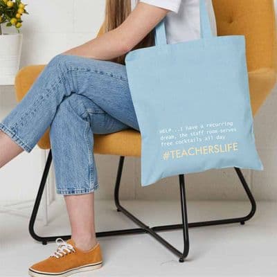 Teacher 'I Dream Of Cocktails In The Staff Room' Tote Bag