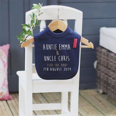 Tie the Knot Wedding Baby Bib