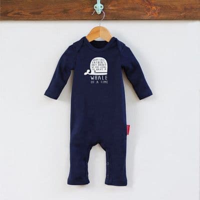 Whale of a Time First Father's Day Babygrow
