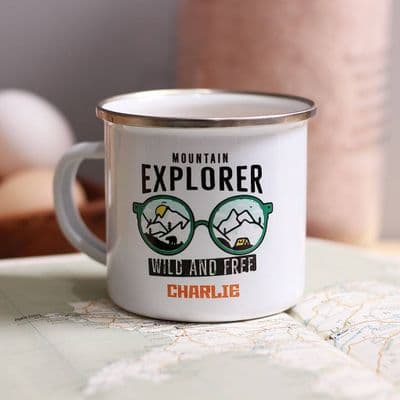 Wild And Free Personalised Enamel Mug