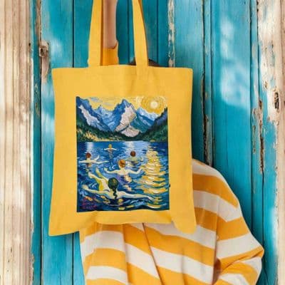 Wild Swimming Arty Tote Bag