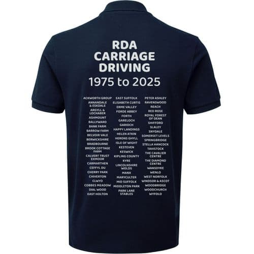 Anniversary Carriage Driving Navy Polo Shirt 2025