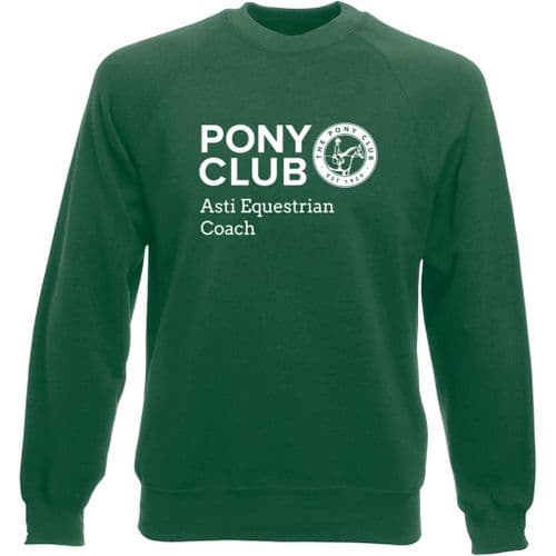 Asti Equestrian Pony Club Coach Bottle Green Sweatshirt