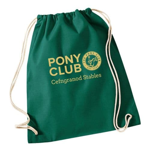Cefngranod Stables Dark Green Drawstring Bag