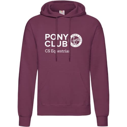 CS Equestrian Burgundy PC  Hooded Top