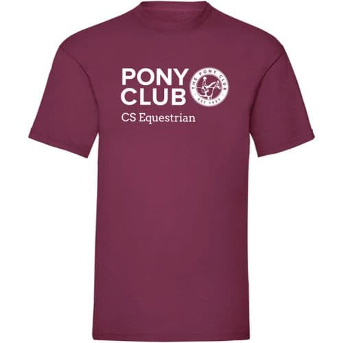 CS Equestrian Burgundy Pony Club T-shirt