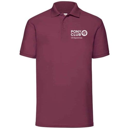 CS Equestrian Burgundy Short Sleeve Polo Shirt
