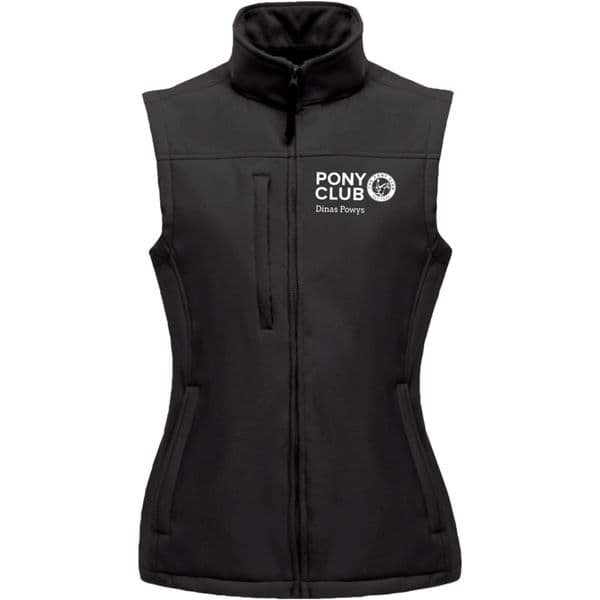 Dinas Powys Black Womens Soft Shell Gilet