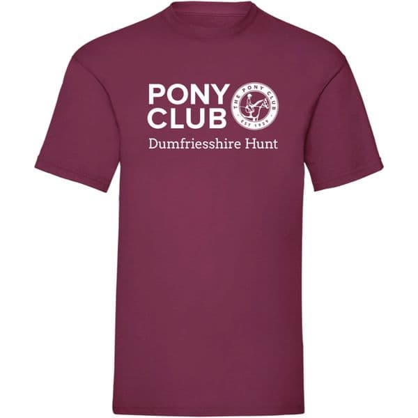 Dumfriesshire Hunt Burgundy Pony Club T-shirt