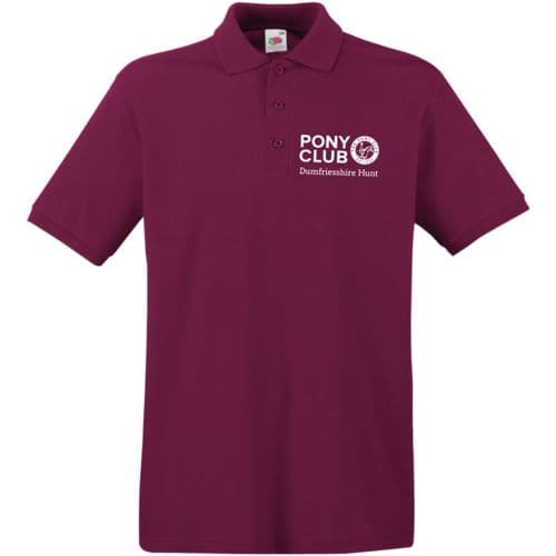 Dumfriesshire Hunt Burgundy Short Sleeve Polo Shirt