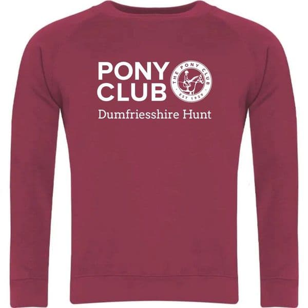 Dumfriesshire Hunt Claret Pony Club Sweatshirt
