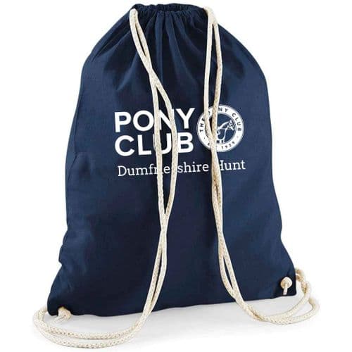 Dumfriesshire Hunt PC Navy Drawstring Bag