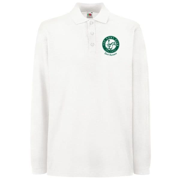 East Sussex PC White Long Sleeve Polo Shirt