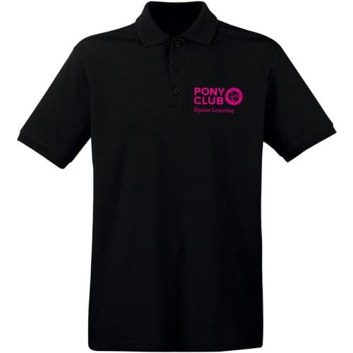 Equine Learning Black Polo Shirt