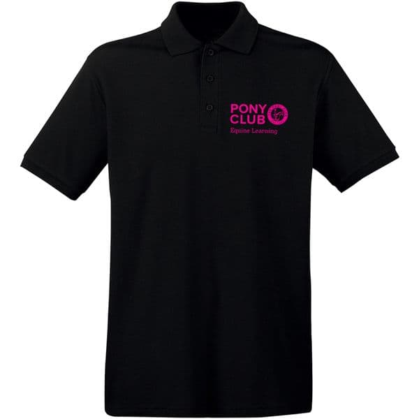Equine Learning Black Polo Shirt