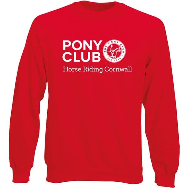 Horse Riding Cornwall Red Pony Club Sweatshirt