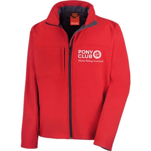 Horse Riding Cornwall Red Unisex Soft Shell Jacket