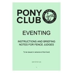 Instructions for Fence Judges Eventing 2022 (Pack of 10)