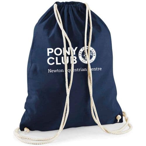Newton Equestrian Centre PC Navy Drawstring Bag