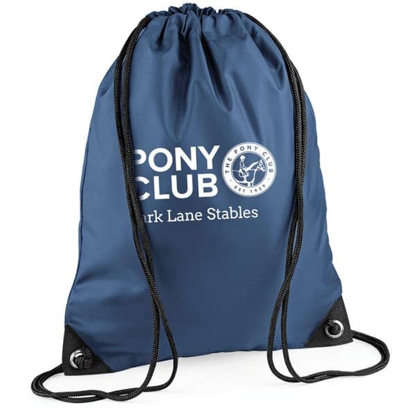 Park Lane Stables Navy PC Cotton Drawstring Bag