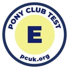 Pony Club E Test Badge