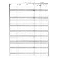 Pony Club Master Score Sheet A3 Pack of 10