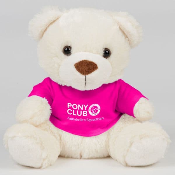 Pony Club Teddy Bear with Printed T-shirt Backprint Name can be added for personliasation