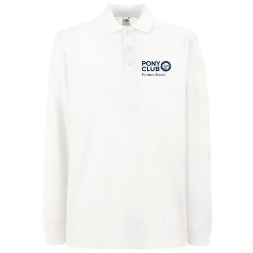 Portman PC White Long Sleeve Polo Shirt