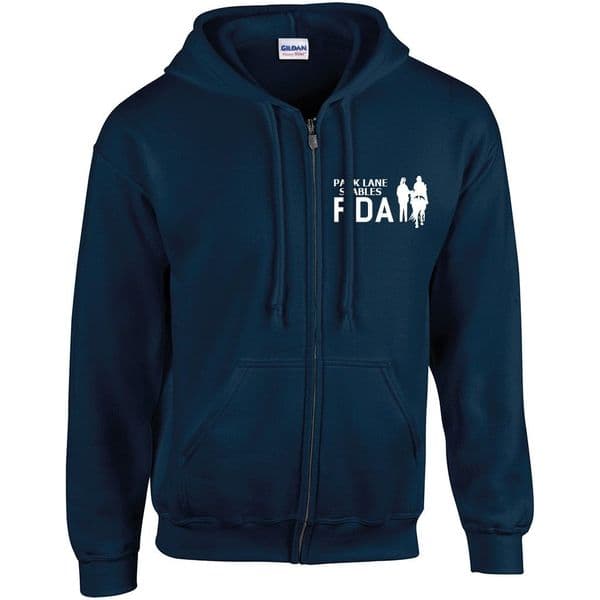 Printed Navy Blue Zip Hooded Top Park Lane Stables RDA