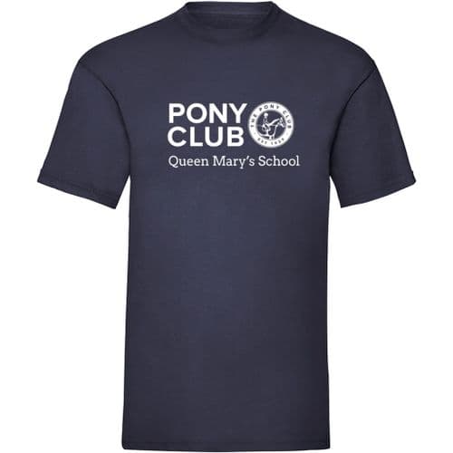 Queen Mary's School Navy Pony Club T-shirt