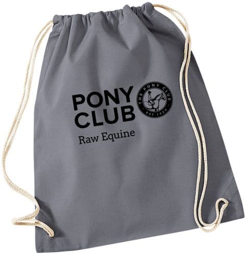 Raw Equine Dark Grey (bl) Drawstring Bag