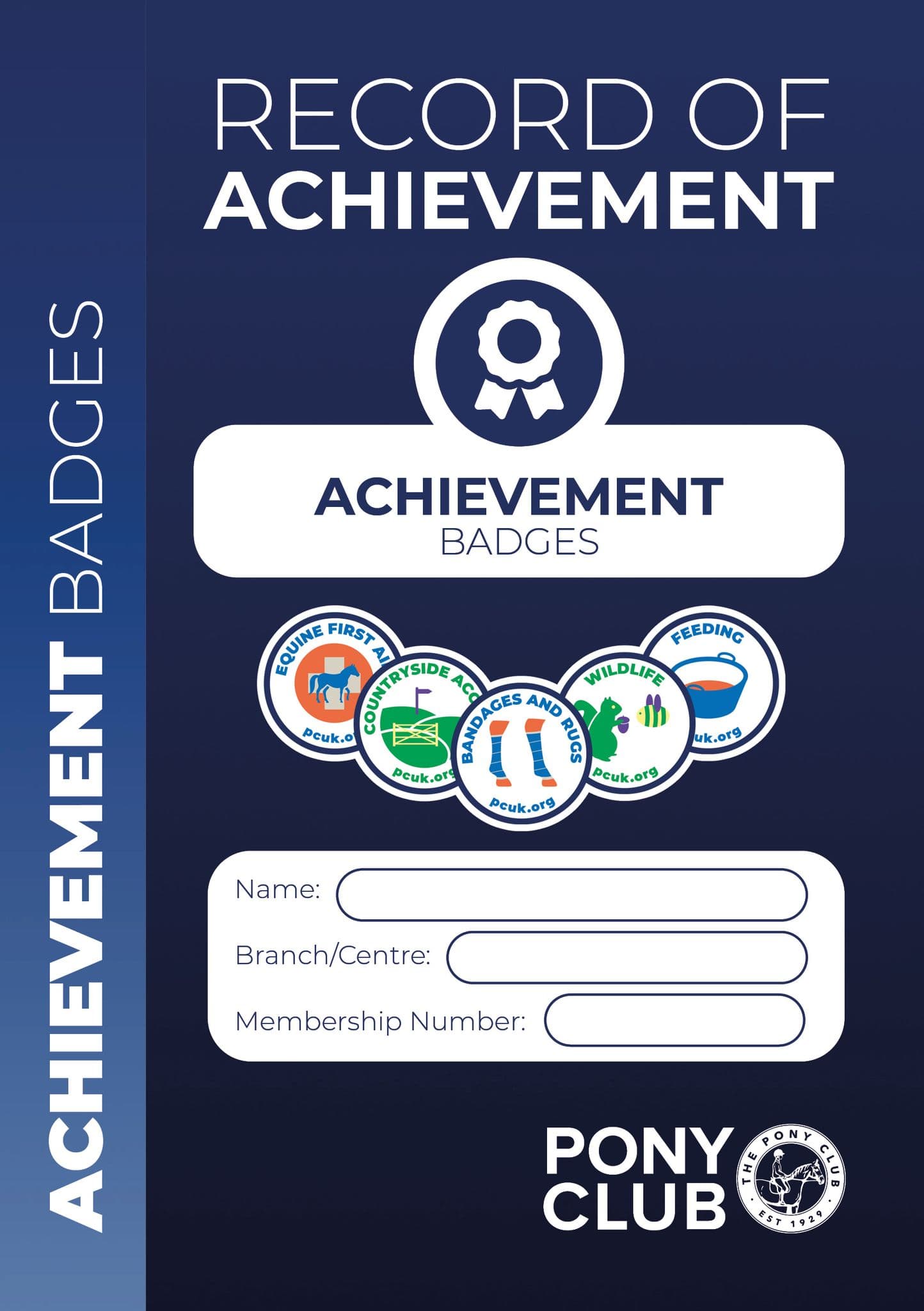 Record of Achievement Standard Badges Pack 10
