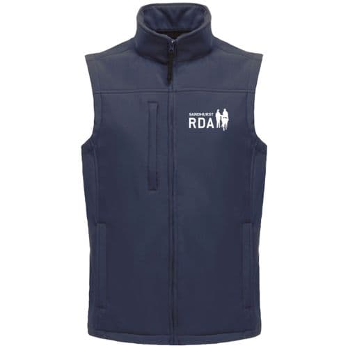 Sandhurst RDA Mens Style Navy Soft Shell Gilet