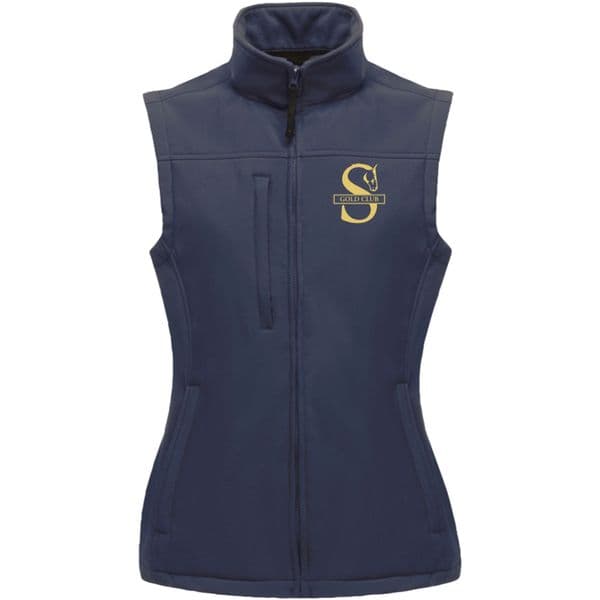 Sophie's Gold Club Navy Womens Soft Shell Gilet