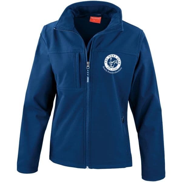 South Pembrokeshire Navy Womens Soft Shell Jacket