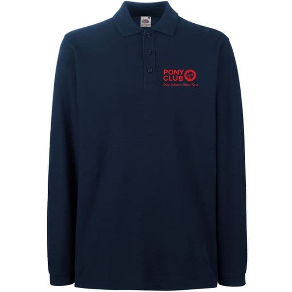Southdown Hunt East Navy Long Sleeve Polo Shirt