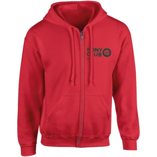 Vine Red Zip Hooded Top