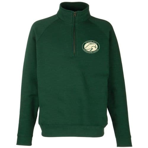 Witham Villa Quarter Zip Sweatshirt Bottle Green
